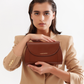 CARY CLUTCH SLING BAG - BROWN