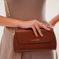 NEMY CLUTCH SLING BAG - BROWN