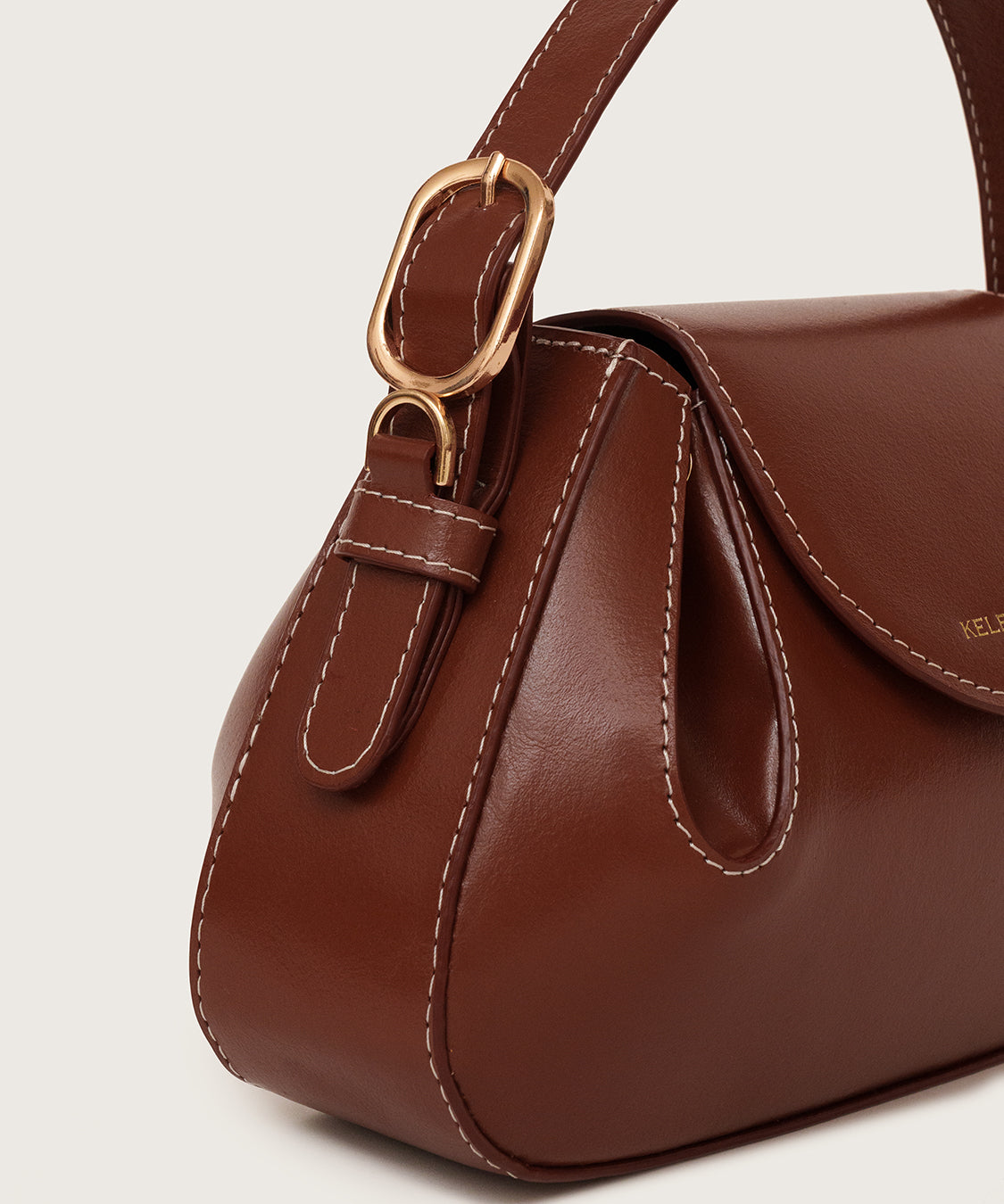 OLINA TOP HANDLE BAG - BROWN