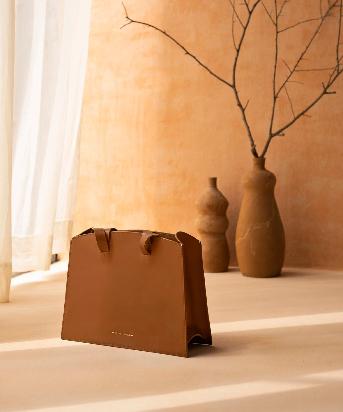 Terra Structured Tote - Tan